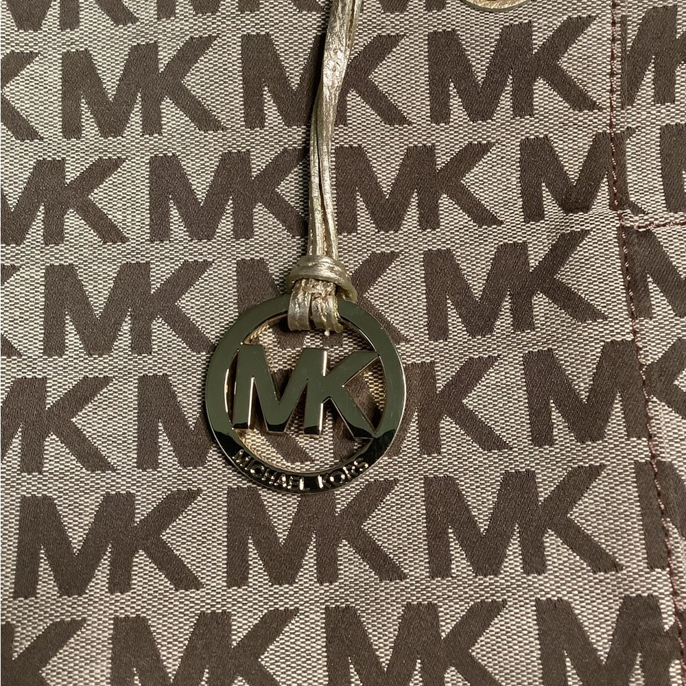Michael Kors Brown and Gold Monogram Tote - Picture 6 of 6